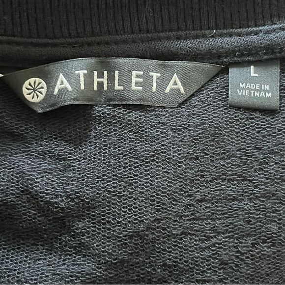 Athleta Charcoal Threadlight Asym Relaxed Long Sleeve Tunic Size Large - Picture 7 of 8